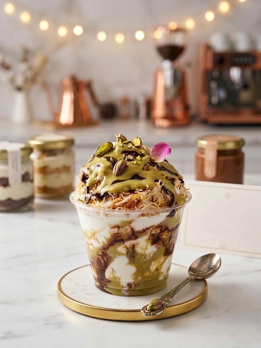 Dubai Kunafa soft serve — Food To Go Tauranga